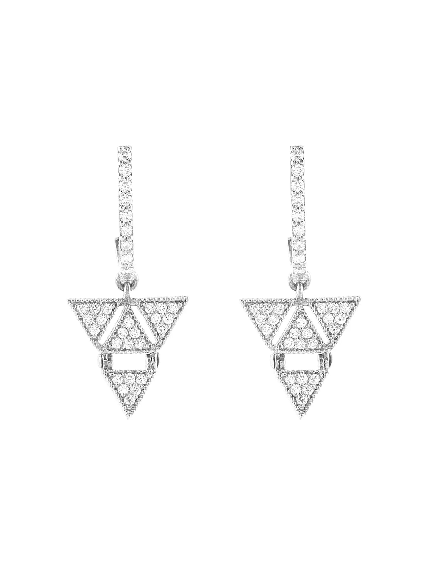 925 Silver Terra Triangles Earrings