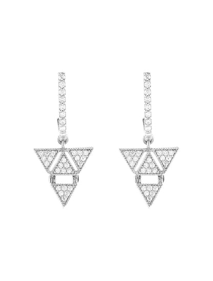 925 Silver Terra Triangles Earrings