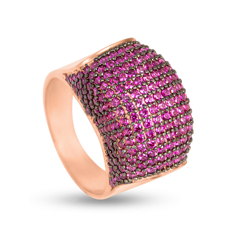 Lavender Mosaic Rosé Luxe Ring