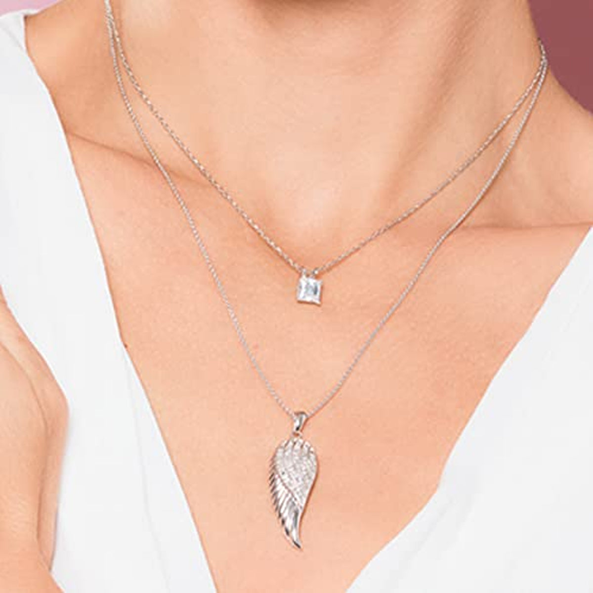 Diamonds Angel Wing Pendant