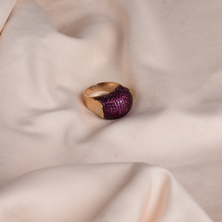 Lavender Mosaic Rosé Luxe Ring