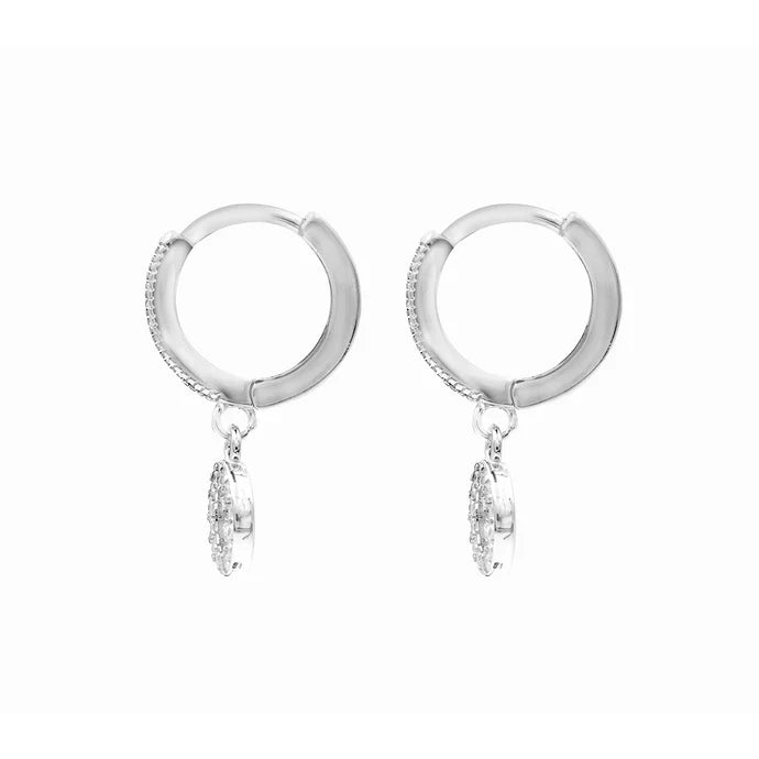 Attractive Circle Zircon Silver Earring