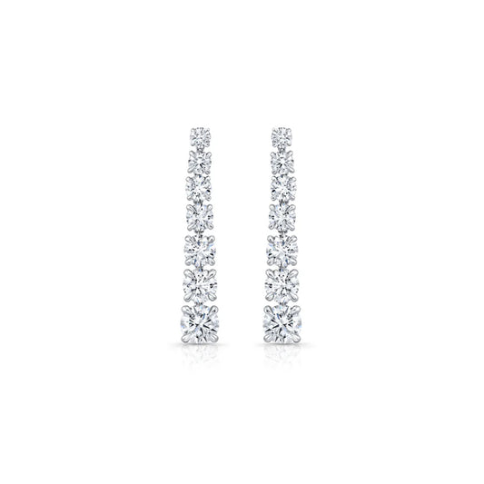 Olivia Lab Diamond Drop (Silver) Earrings