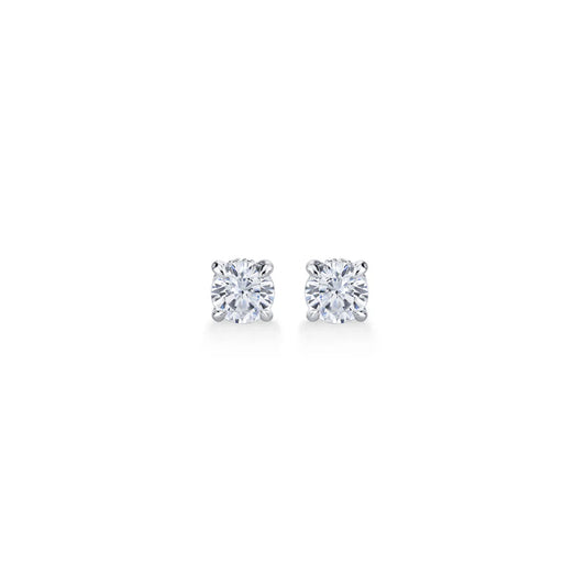 Chelsea Lab Diamond Round Brilliant (Silver) Earrings