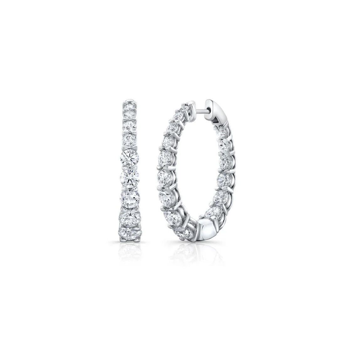 Olivia Lab Diamond Graduated (Silver) Earrings